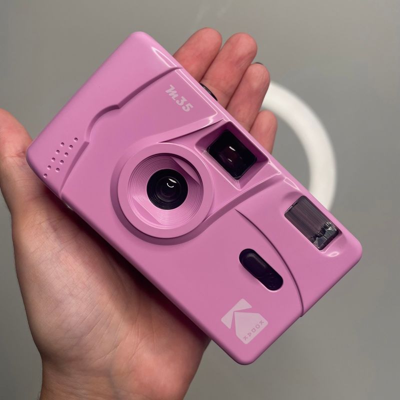 Câmera Kodak M35 Rosa Reutilizável Retrô Máquina Fotográfica