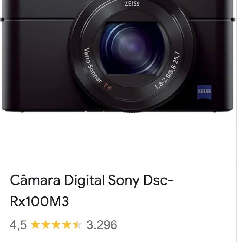 【PERFORMANCE DOLL】Sony RX100 Ⅲ Sony Câmera digital compacta premium RX100 de 20,2 MP com sensor