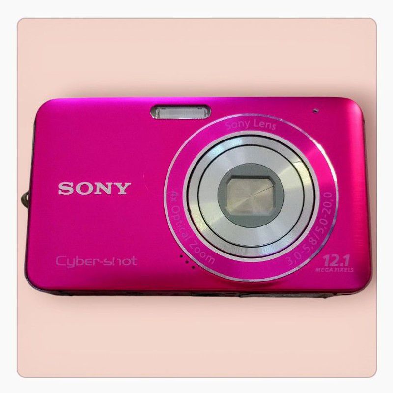 Camera Sony Cyber Shot Pink 12.1 Mega Pixels Ótimo Estado de