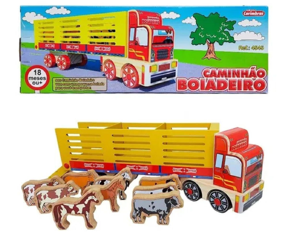 Brinquedo Infantil Caminhão Carreta Boiadeiro Tam Médio - Camp