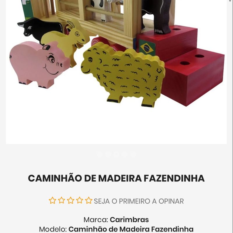 Caminhão De Brinquedo De Madeira - Caminhão Fazendinha