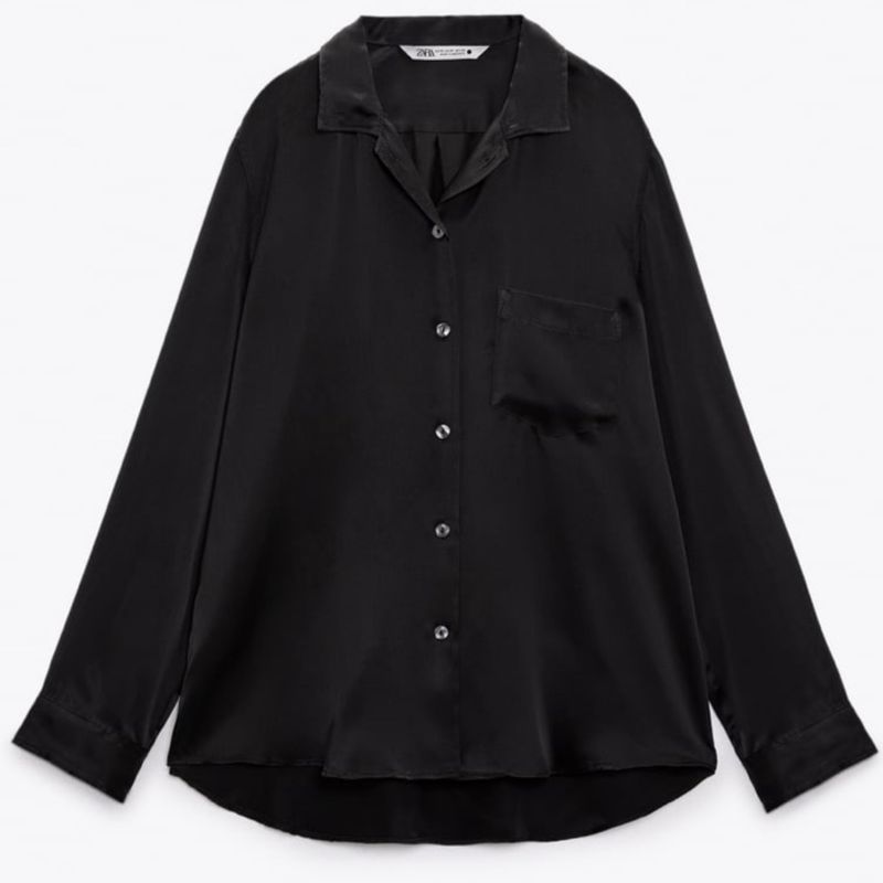 Bata de Seda Pura Zara Portugal, Blusa Feminina Zara Nunca Usado 91042011