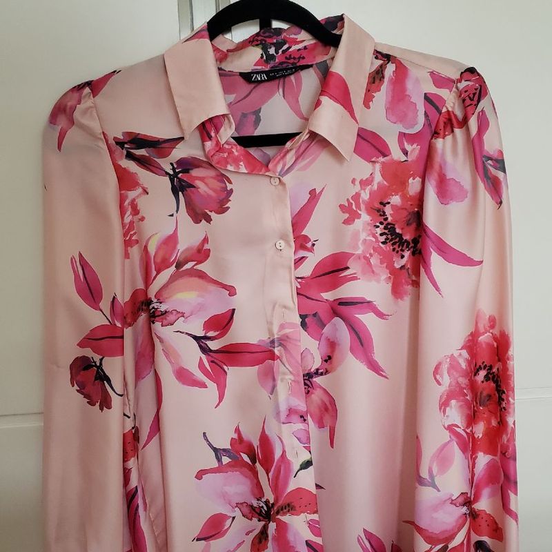 Camisa Popelin Zara Camisa Rosa Camisa Popelin Comprar Camisa Zara