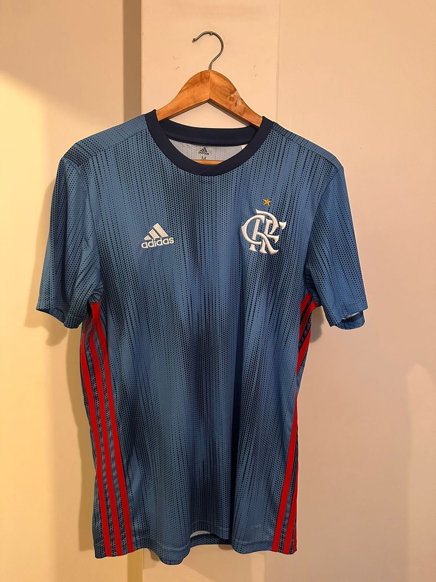 Camisa Original Flamengo Adidas Authentic Modelo Jogador Azul 2018