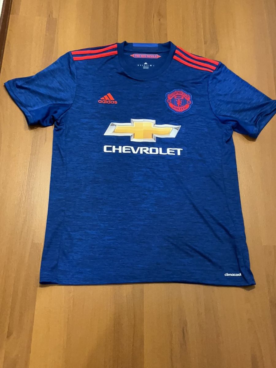 Camisa Adidas Manchester United Azul Temporada Camisa Masculina Adidas Nunca Usado