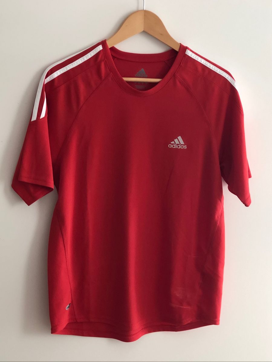 camiseta adidas vermelha masculina