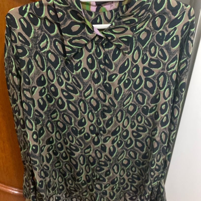 Camisa Animal Print Colorida Seda Animale Usado 106526568 enjoei