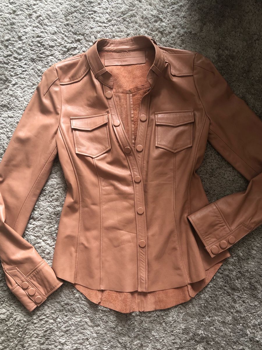 camisa couro animale