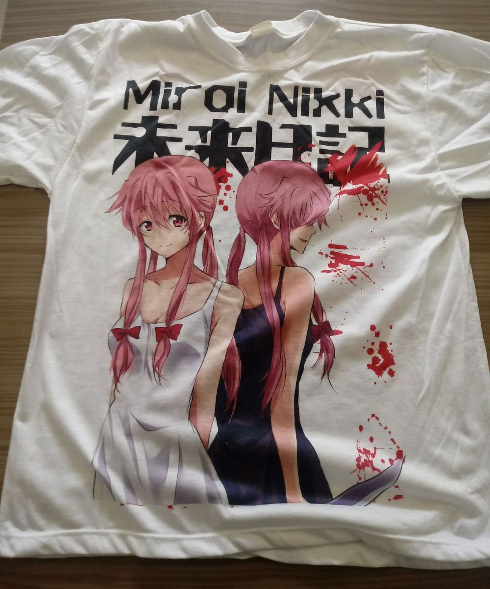 Camiseta Anime Mangá Mirai Nikki Camisa Blusa Unissex