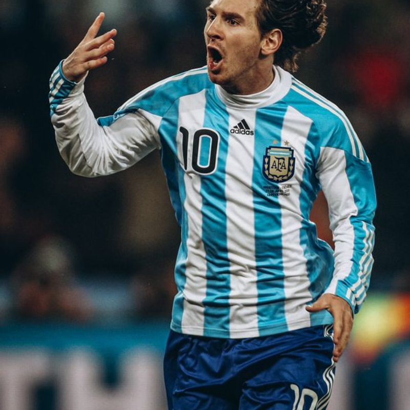 Camisa Argentina Adidas Messi Copa 2010 com Patch | Adidas