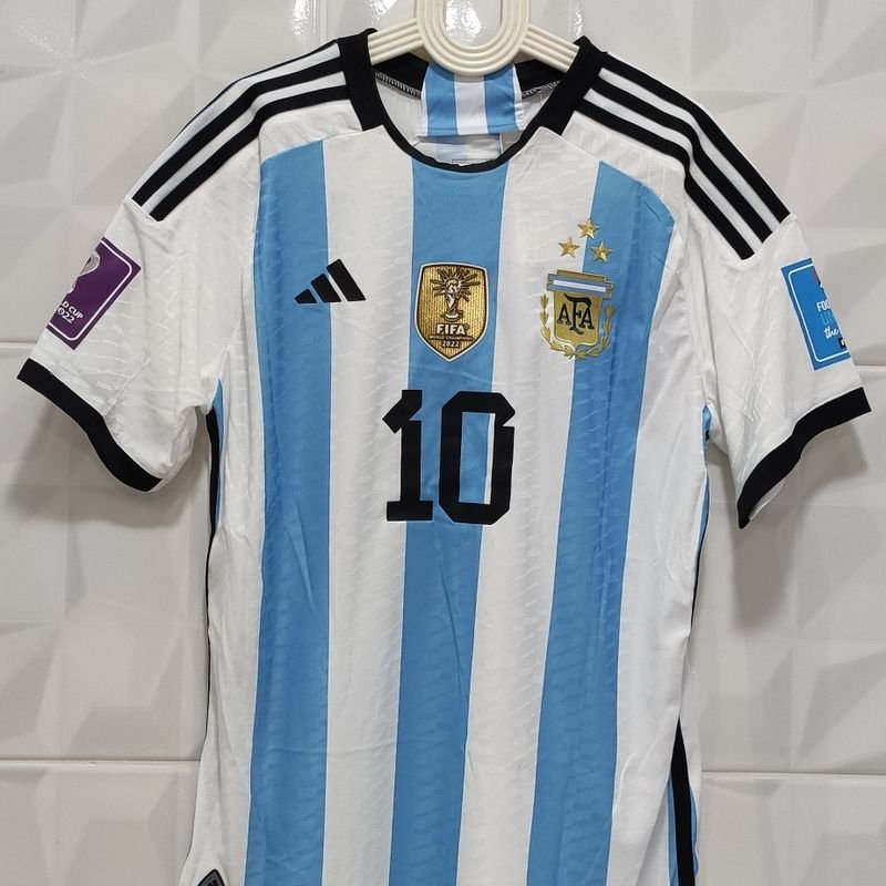 Camisa Argentina Campeã Copa do Mundo Qatar | Camisa Masculina Nike Nunca  Usado 87277555 | enjoei