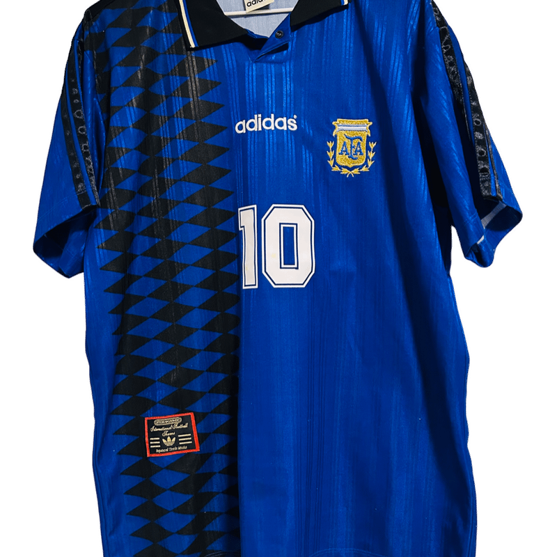 '94 adidas MARADONA 10 アルゼンチン代表 Camisa Argentina Copa 1994 Maradona #10 Uniforme 2 Original