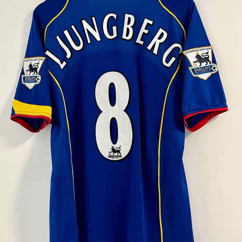 Camisa Arsenal 2004/05 Ljungberg #8 Uniforme 2 Premier League
