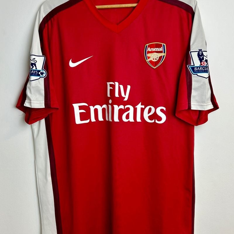 Camisa Arsenal 2009/10 Uniforme 1 Cesc Fabregas #4 Premier League