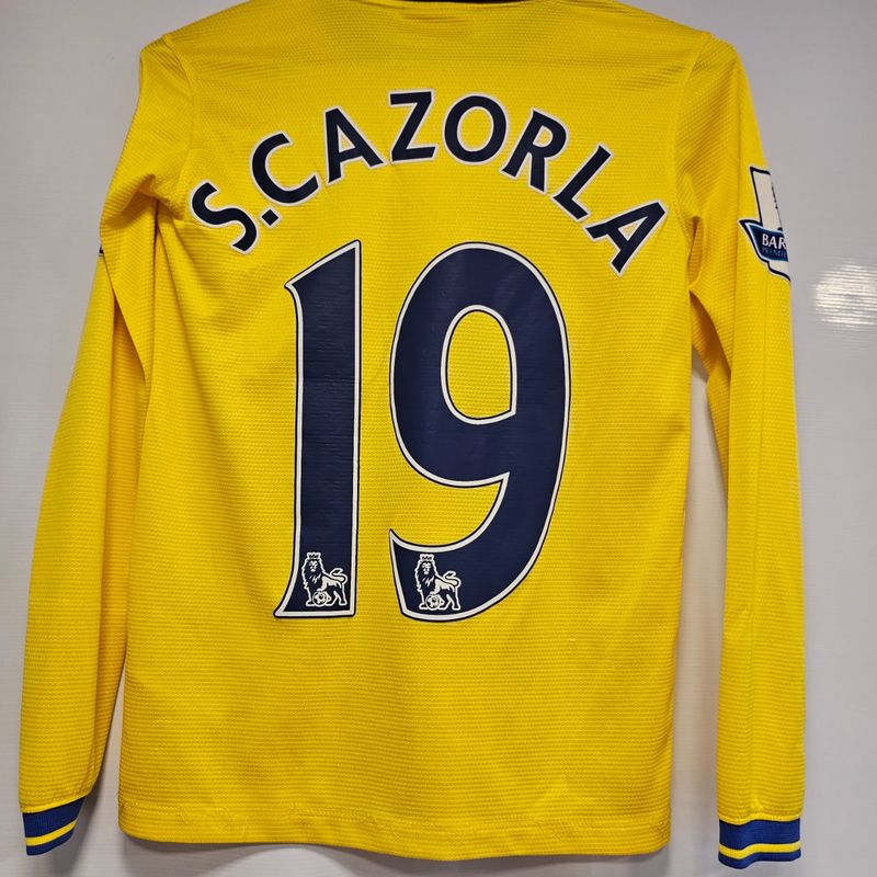 Camisa Arsenal Away 13-14 Manga Longa Cazorla 19 Premier League