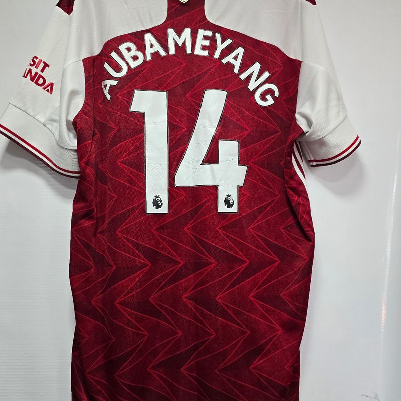 Camisa Arsenal Home 20-21 Aubameyang 14 Premier League Oficial