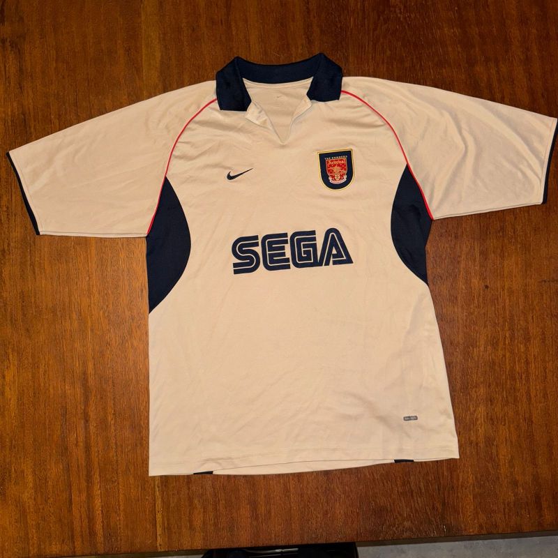 タ*ス様 1999-2001 NIKE Arsenal Vintage Pull Camisa Arsenal Third de 2001 100% Original de Época da Nike
