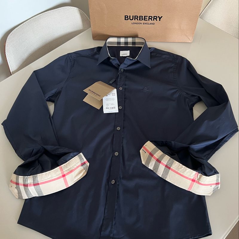 Camisa burberry 2024 azul marinho