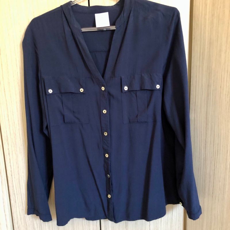 Camisa Azul Marinho Renner Camisa Feminina Renner Usado 90719949