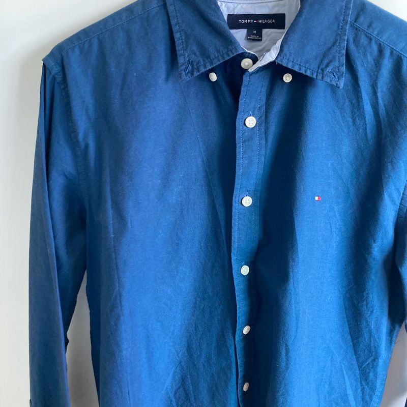 Camisa Tommy Hilfiger Masculina Azul