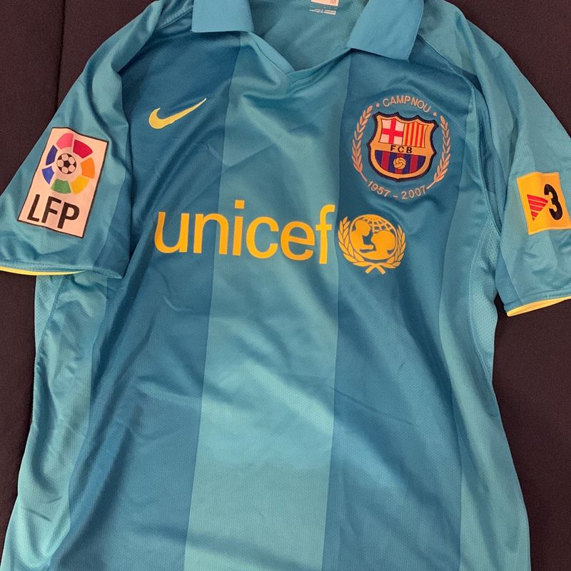 Camiseta barcelona azul online 2007