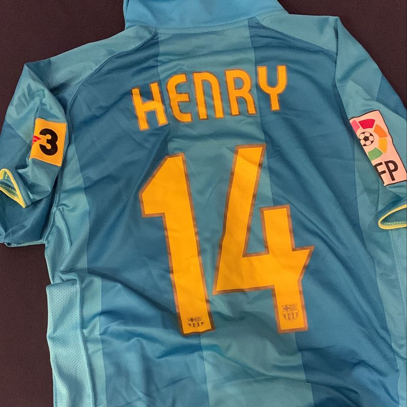 Camisa Barcelona 2007 Henry 14 | Camiseta Masculina Nike Usado