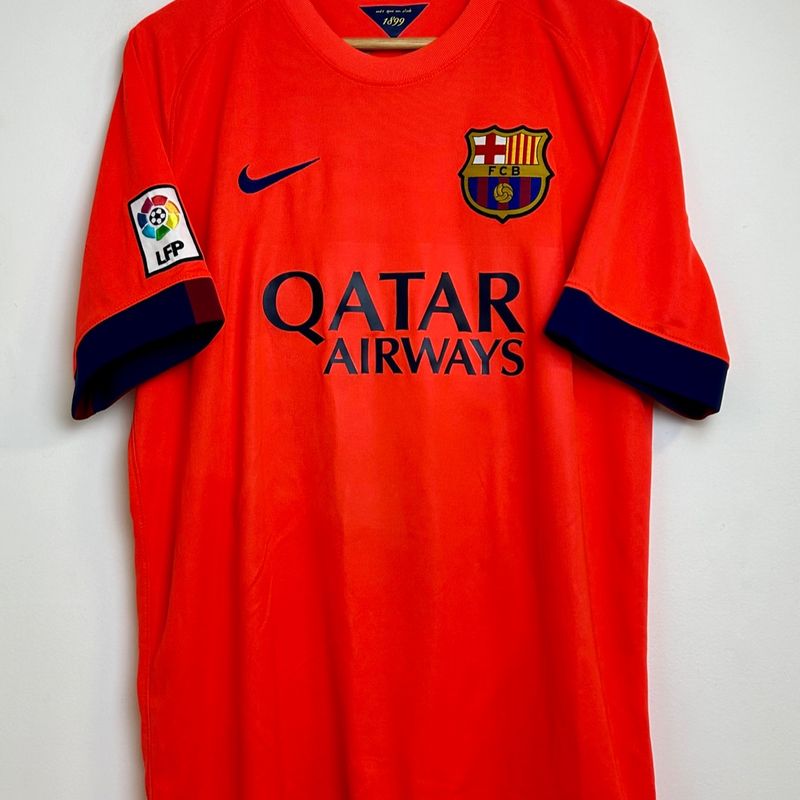 Camisa Barcelona 2014/15 Uniforme 2 Lionel Messi #10 La Liga