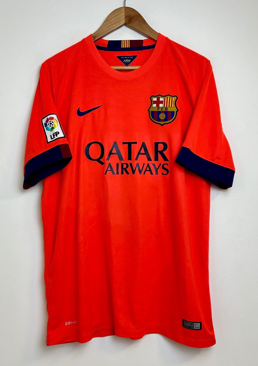 Camisa Barcelona 2014/15 Uniforme 2 Lionel Messi #10 La Liga