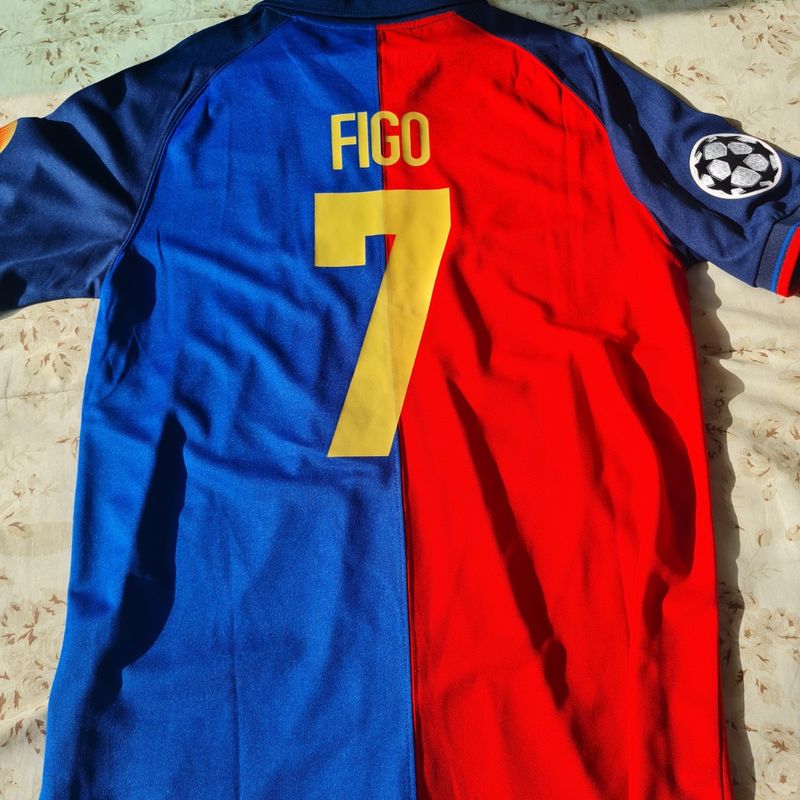 Camisa Barcelona Centenario G Figo 7 | Camisa Masculina Nunca