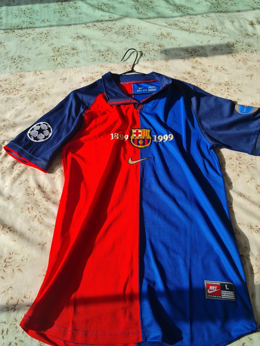 Camisa Barcelona Centenario G Figo 7 | Camisa Masculina Nunca