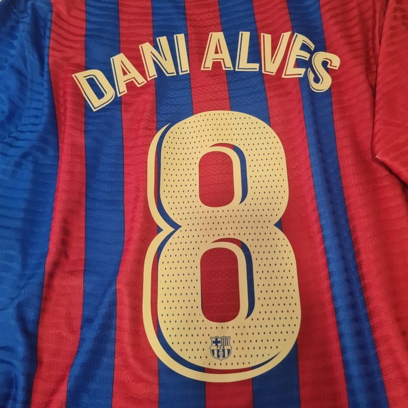 Camisa Barcelona Home 21-22 Gg Modelo Jogador Dani Alves 8 | Nunca