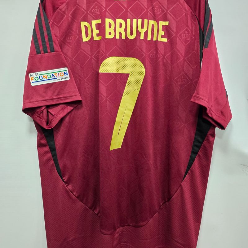 Camisa Belgica Home 24-25 de Bruyne 7 Vs Romenia Euro | Adidas