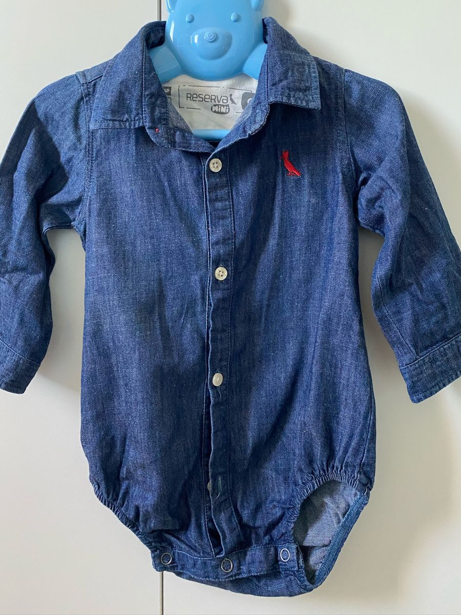 Camisa Body Jeans Reserva Roupa Infantil Para Bebe Reserva Usado Enjoei