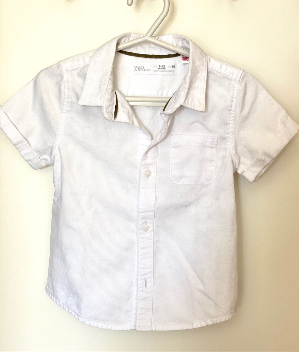 camisa branca para bebe