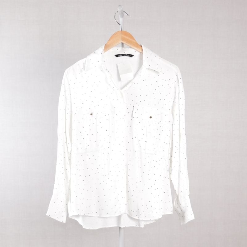 Camisa branca feminina store zara