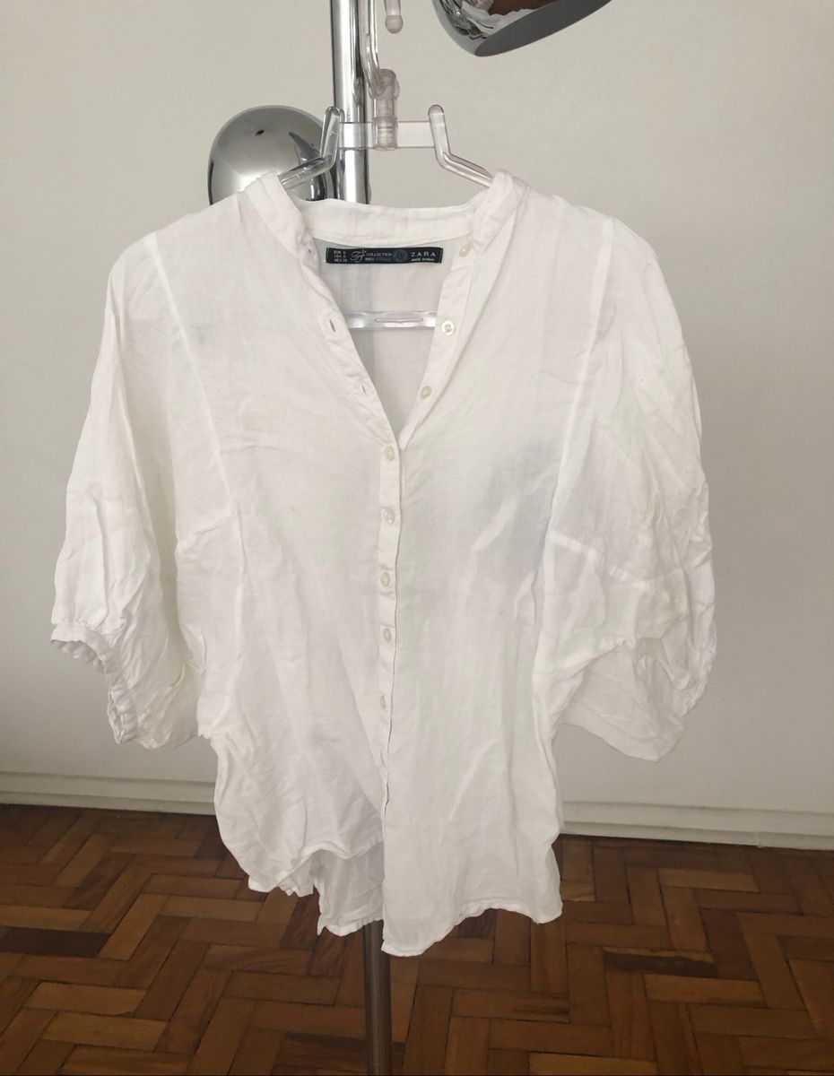 camisa branca feminina zara