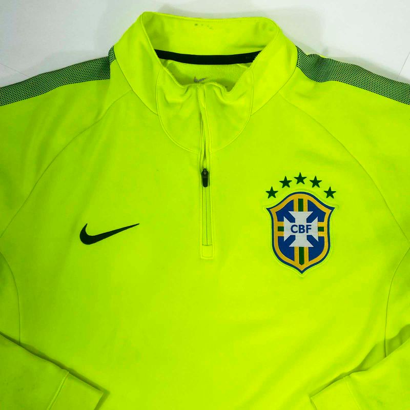 Blusa Nike CBF Brasil Squad LS Verde - Compre Agora