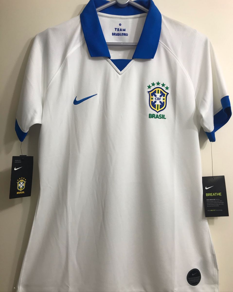 Camisa brasil branca feminina