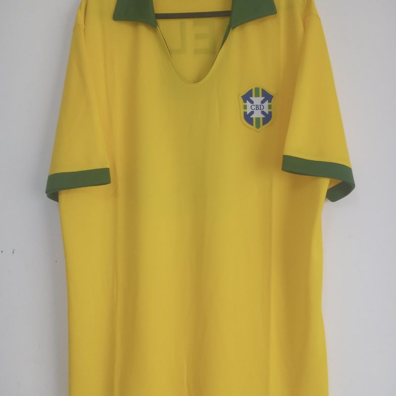 BRAZIL WORLD CUP 1958 ORIGINAL RETRO ATHLETA PELÉ JERSEY TRIKOT
