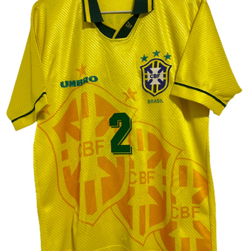 Camisa Brasil Copa do Mundo 1994 Jorginho #2 Uniforme 1