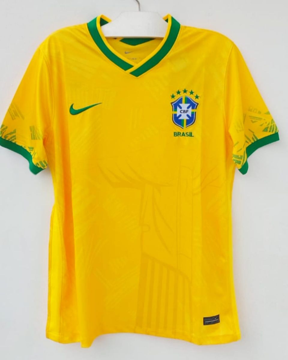 Camisa Brasil | Copa do Mundo 2022 | Cristo Redentor | Tam M | Camisa