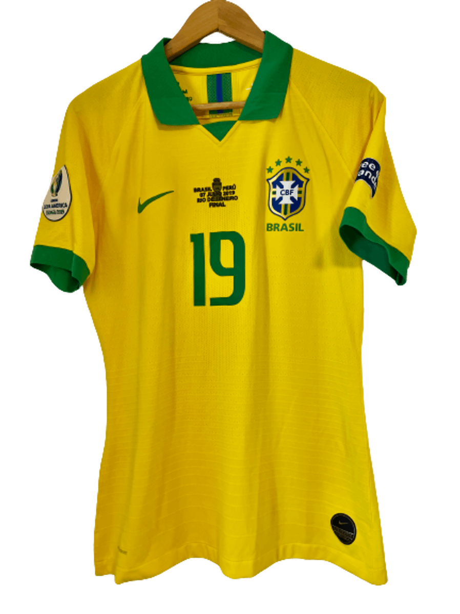 Camisolas de Futebol Brasil Equipamento Alternativa Copa América 2019 Manga  Curta