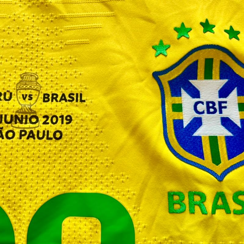 Camisa Brasil Final Copa América 2019 Firmino Modelo de Jogo