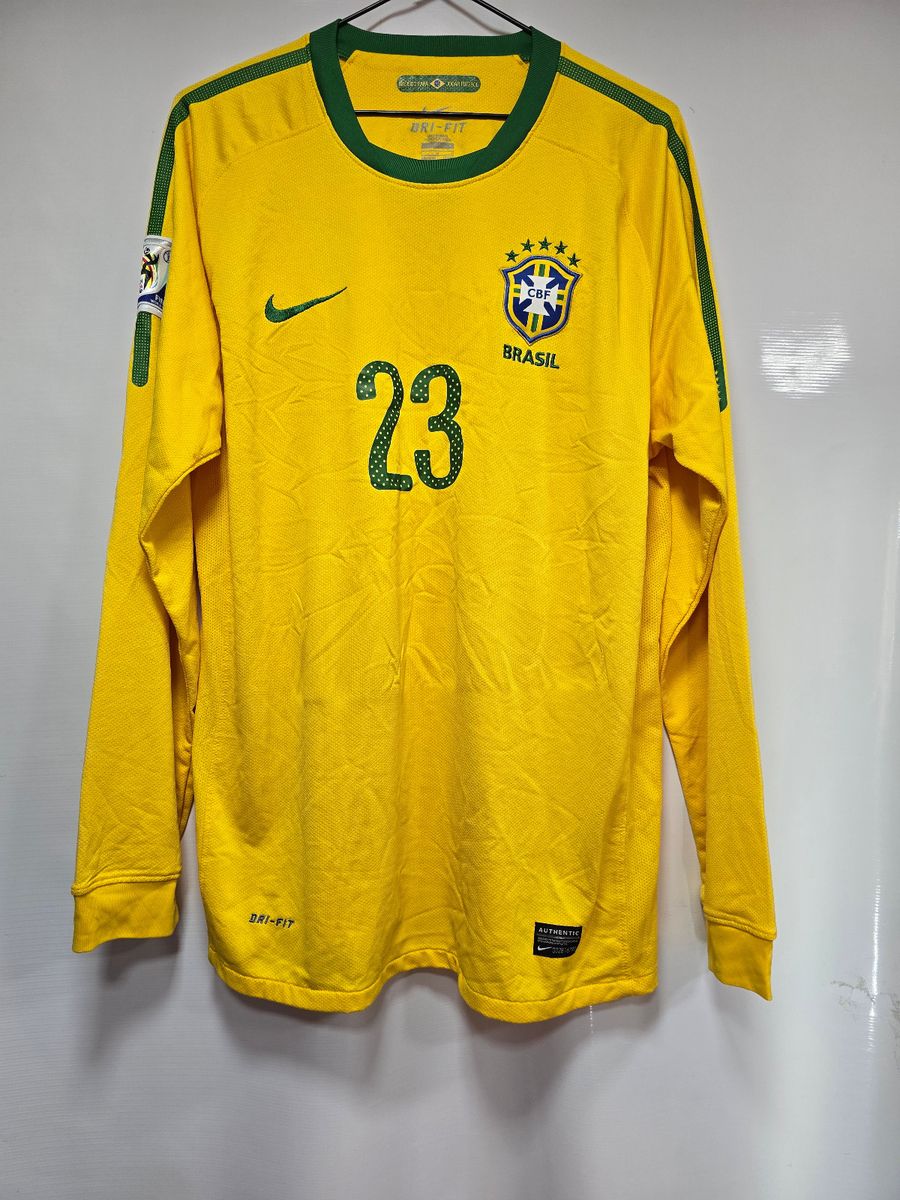 Camisa Brasil Home 10-11 G Manga Longa Grafite 23 Copa 2010 | Nike