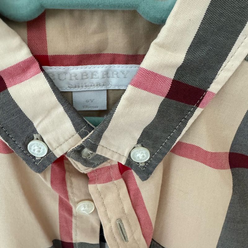 Camisa xadrez outlet burberry infantil