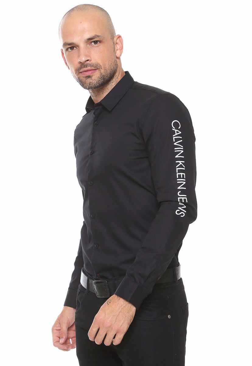 camisa jeans calvin klein masculina