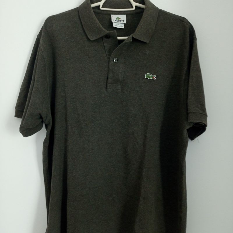 Polo lacoste verde militar hot sale