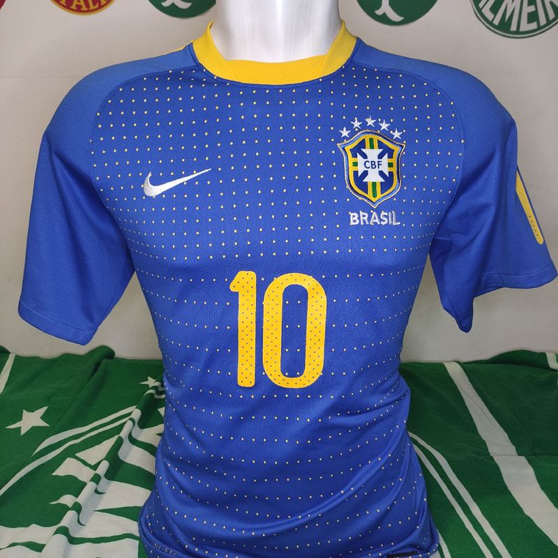 Camisa Camiseta Brasil Seleção Brasileira Nike Azul P Oficial Original, Camiseta Masculina Nike Usado 84616502