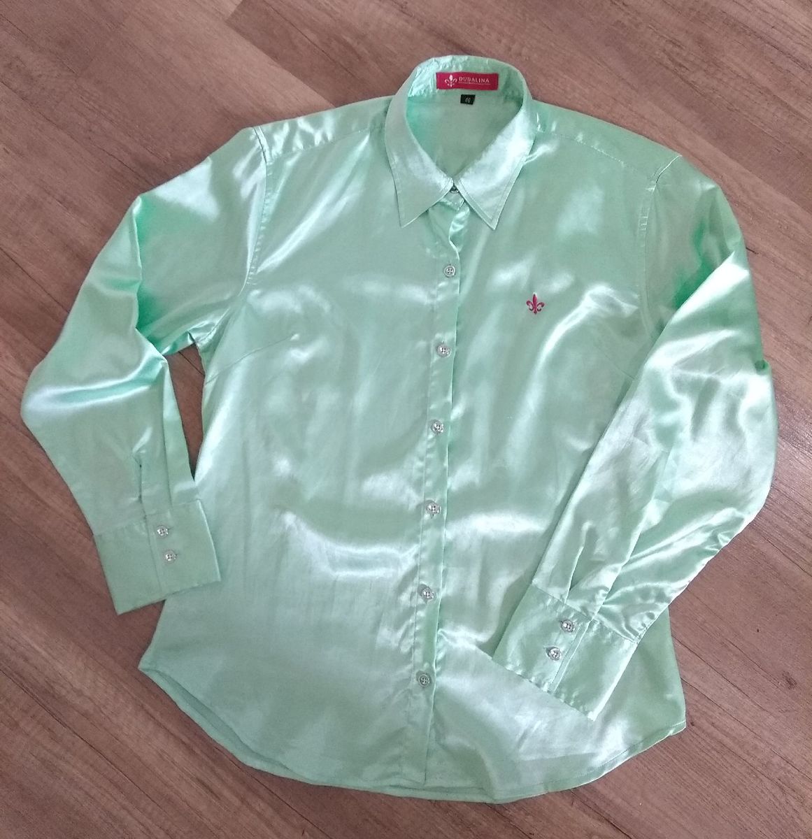 camisa cetim dudalina feminina