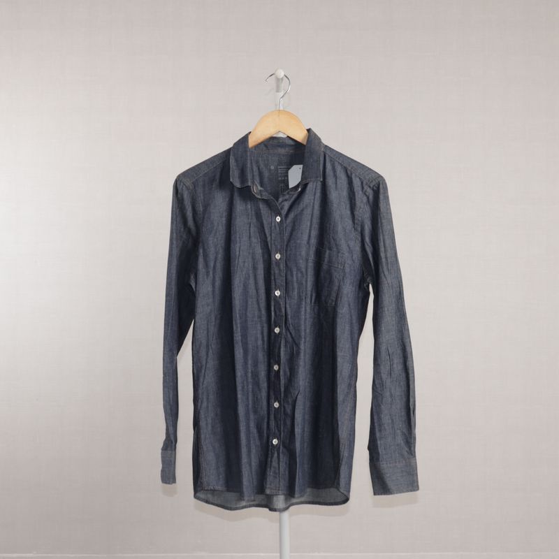 Camisa Gola Italiana Chambray